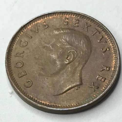 1950 SA Union Farthing with 9 berries instead of 10 - UNC