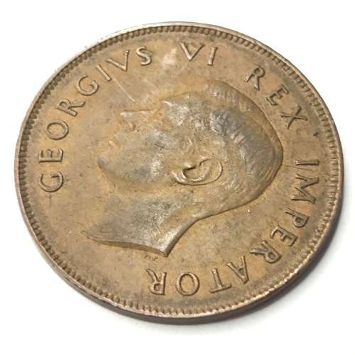 1944 SA Union Bronze Penny - AU+