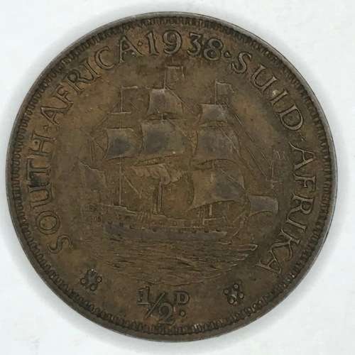 1938 SA Union Half Penny - AU