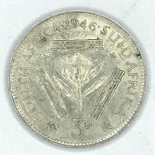 1946 SA Union Threepence tickey - AU+