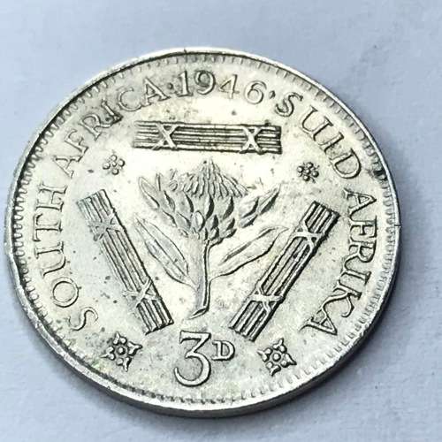 1946 SA Union Threepence tickey - AU+