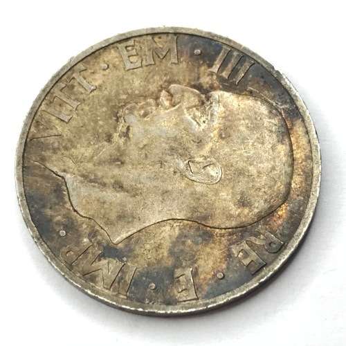 1937 Italy 5 Lire - Very SCARCE - toned aXF