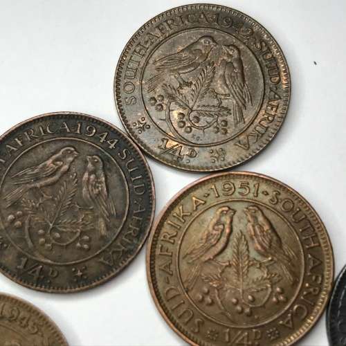 Set of George 6 farthings 1939 to 1952 some UNC
