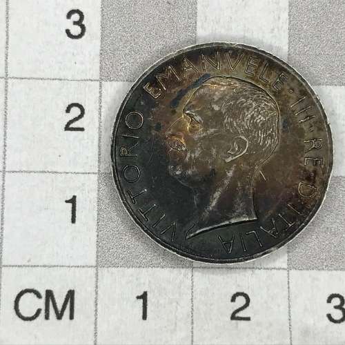 1930 Italy 5 Lire - AU - toned