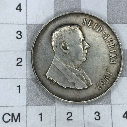 1967 RSA Silver Rand - Pregnant Springbok - 1967 not 1966