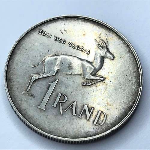 1967 RSA Silver Rand - Pregnant Springbok - 1967 not 1966