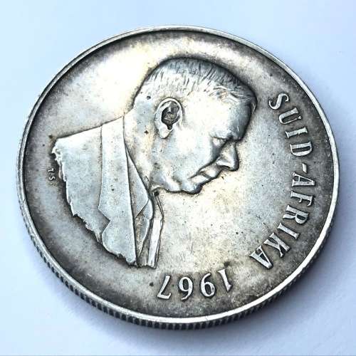 1967 RSA Silver Rand - Pregnant Springbok - 1967 not 1966