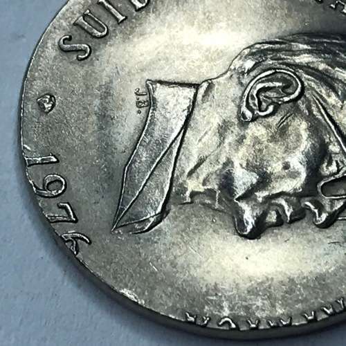 1976 RSA 20 c coin struck on 10 c planchet - ERROR