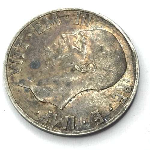 1937 Italy scarce 5 Lire - XF+ with toning KM 79