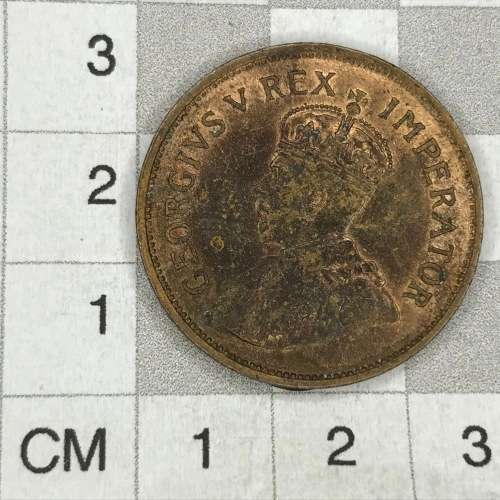 1934 SA Union bronze half penny - AU some marks