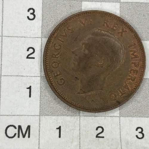 1942 SA Union Bronze half penny - AU+ lots of mint lustre