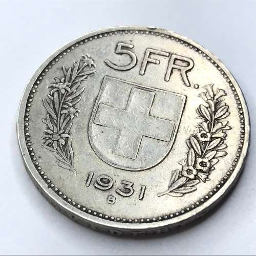 1931 B (b) Switzerland 5 Francs