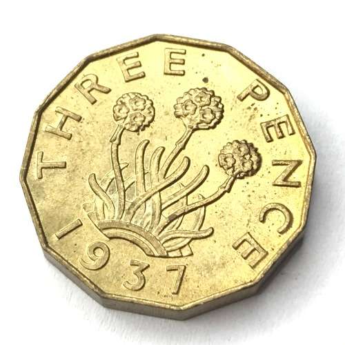 1937 Three Pence - UNC