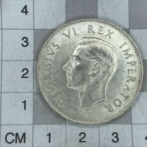 1940 SA Union silver half crown - AU - UNC with bag marks