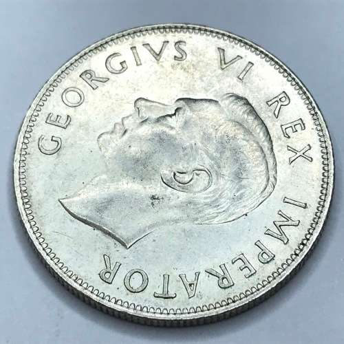 1940 SA Union silver half crown - AU - UNC with bag marks