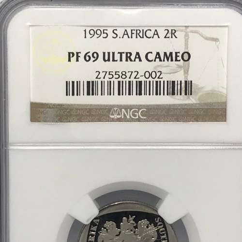 1995 South Africa proof R2 Only 5816 proof coins minted - This one graded PF 69 ULTRA CAMEO by NGC