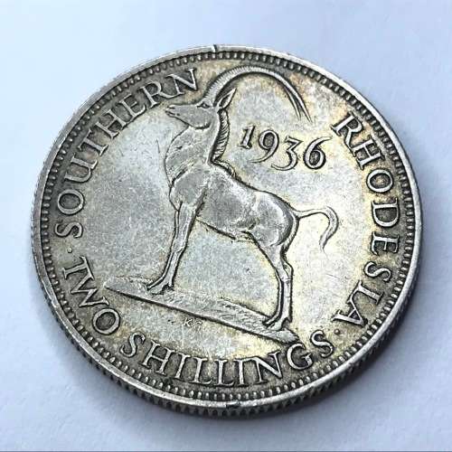 1936 Southern Rhodesia two shillings - XF