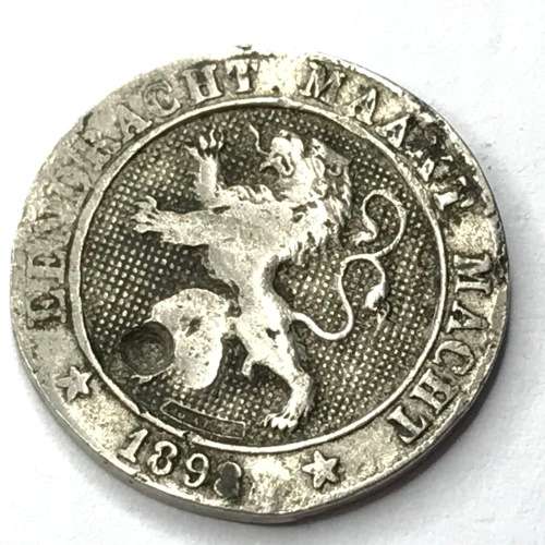 1898 Belgium 5 Centimes some damage