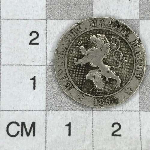 1898 Belgium 5 Centimes some damage