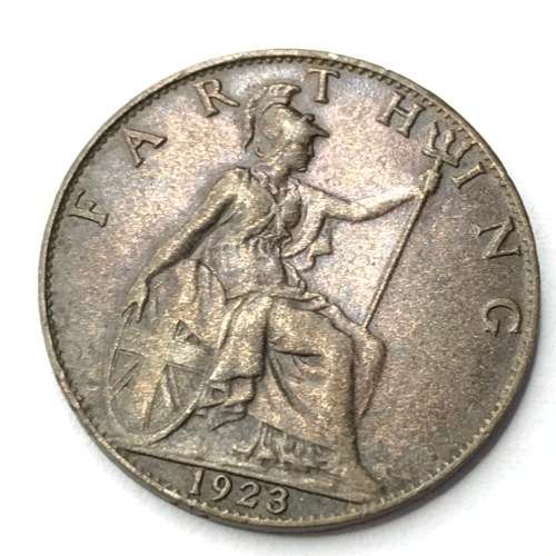 1923 British farthing - XF