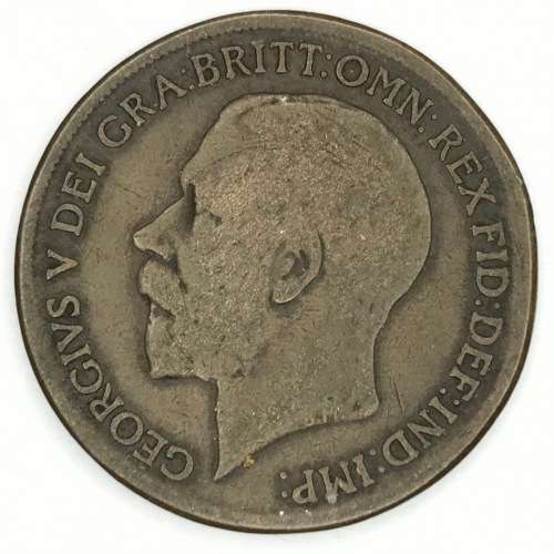 British George v penny with 2 heads