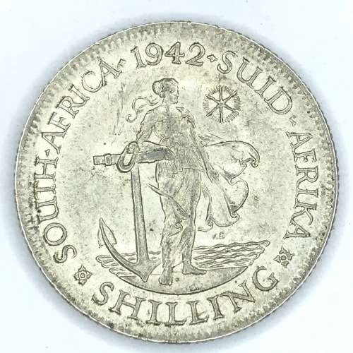 1942 SA Union Shilling - AU with lustre