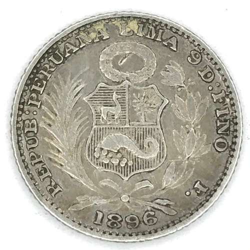 1896 Peru F DINERO AU - The scarce one
