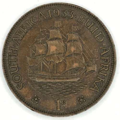 1933 SA Union One Penny - EF