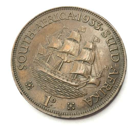 1933 SA Union One Penny - EF