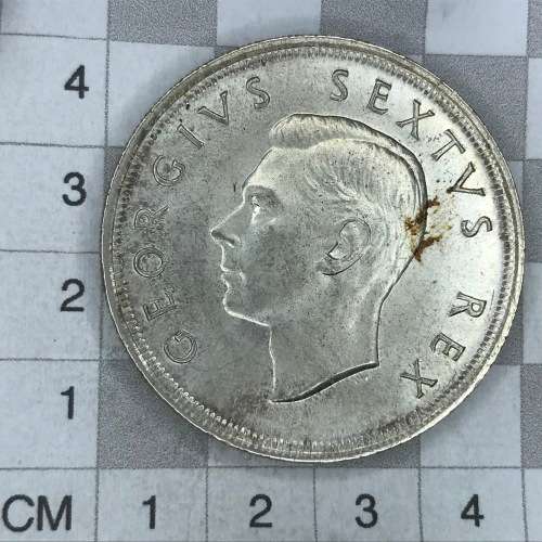 1952 SA Union Silver 5 shilling - Cracked die - Extra mast - Excellent one