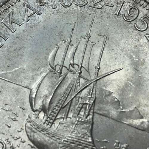 1952 SA Union Silver 5 shilling - Cracked die - Extra mast - Excellent one