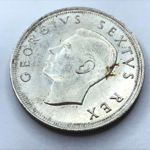 1952 SA Union Silver 5 shilling - Cracked die - Extra mast - Excellent one