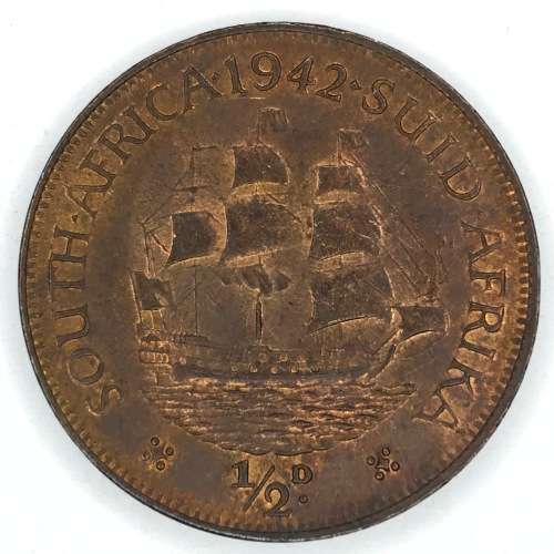 1942 SA Union Half Penny UNC - Excellent