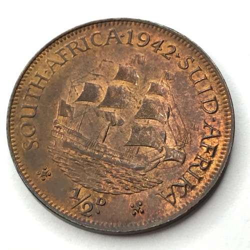 1942 SA Union Half Penny UNC - Excellent