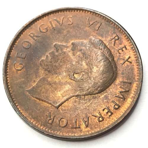1942 SA Union Half Penny UNC - Excellent