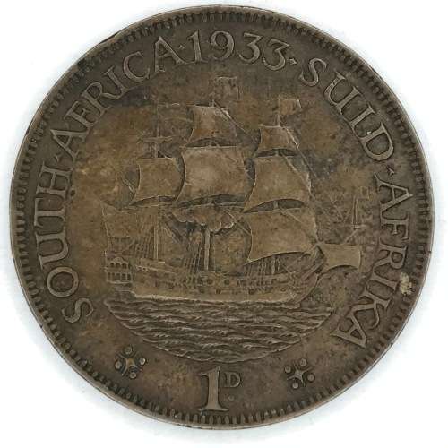 1933 SA Union Bronze Penny - VF or better VF book value is R750