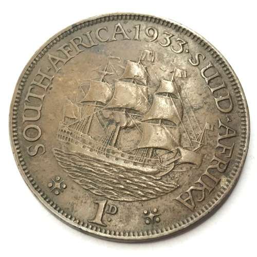 1933 SA Union Bronze Penny - VF or better VF book value is R750