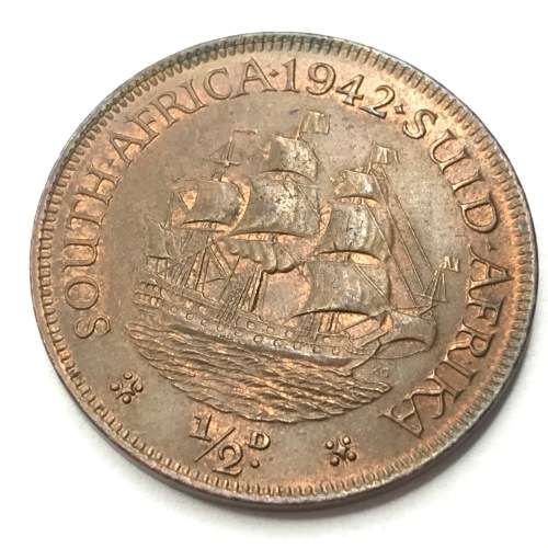 1942 SA Union Half Penny - UNC