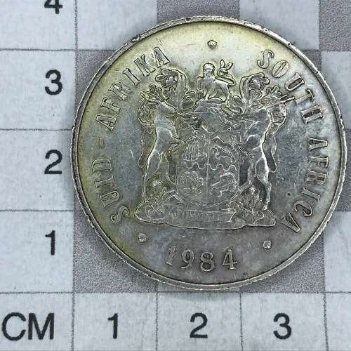 1984 RSA One Rand - springbok with half an ear