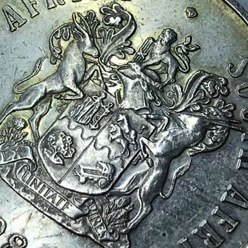 1984 RSA One Rand - springbok with half an ear