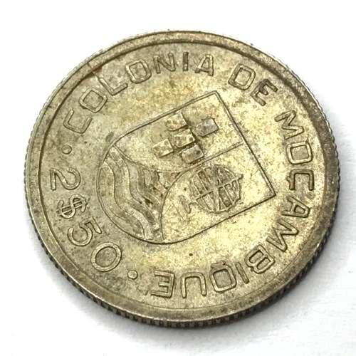 1935 Mozambique 2 1/2 Escudo- SCARCE - AU