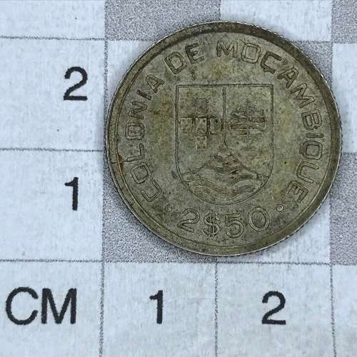 1935 Mozambique 2 1/2 Escudo- SCARCE - AU