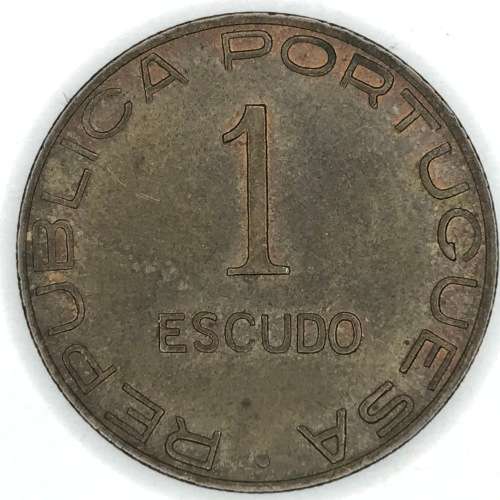 1945 Mozambique bronze 1 Escudo - UNC with luster - Excellent to grade