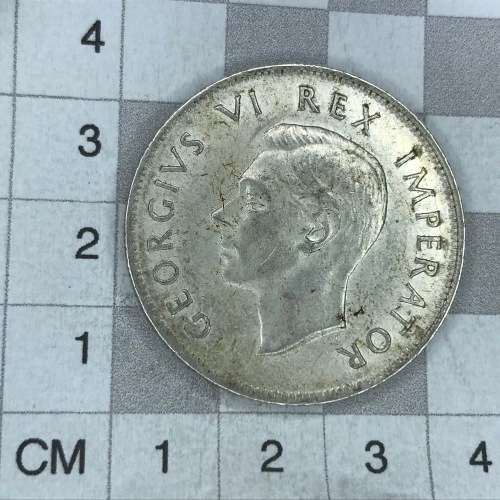 1942 SA Union Half Crown - Weak strike reverse - AU+
