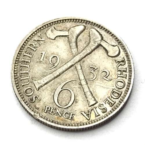 1932 Southern Rhodesia Sixpence - AU