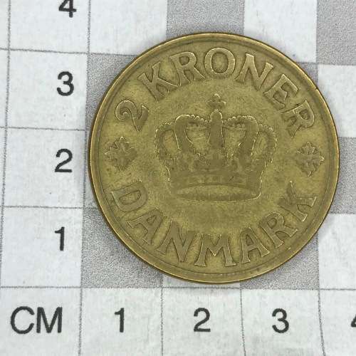 1925 Denmark 2 Kroner - VF+ ( KM 825.1 )