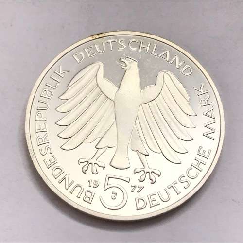 1977 Germany commemorative 5 Mark - Gauss Proof