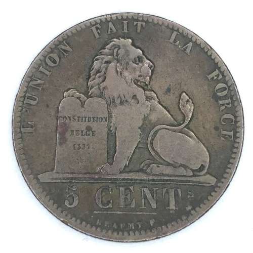1847 Belgium 5 cent - VF