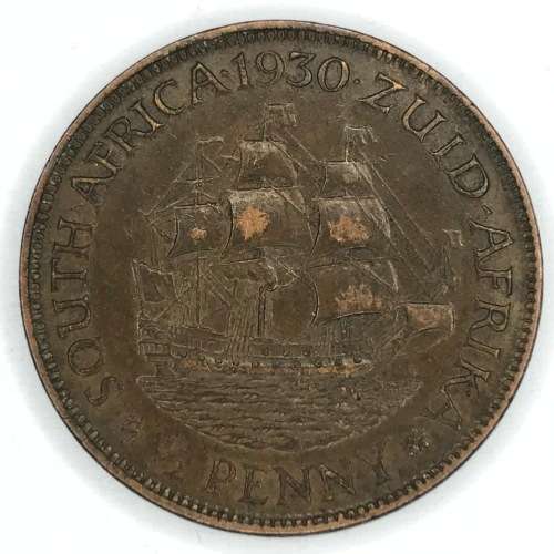 1930 SA Union Half Penny - EF