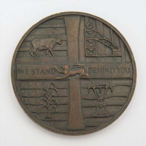 1965 Bronze Rhodesian independence medallion